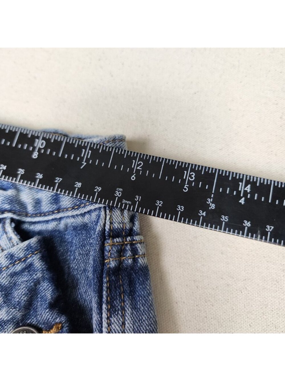 RSQ Girls Wide Leg Mid Rise Streetwear Skater Blue Cargo Jeans Sz 12 24/25 - Picture 9 of 12